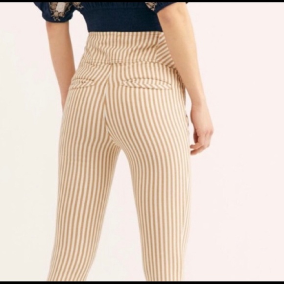 Free People Frankie High Waist Skinny Striped Pants 2 - Picture 4 of 8